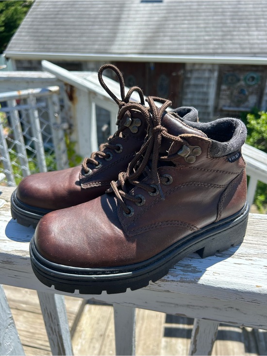 Frye Shoes - VTG Frye Brown Leather Work Boots - Rugged Lace-Up Ankle Boots